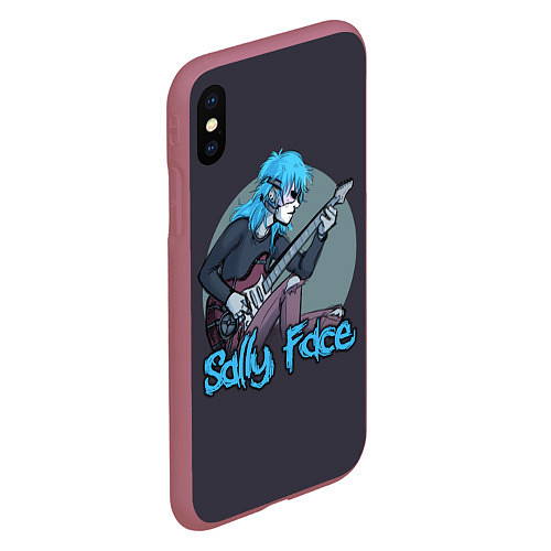 Чехол iPhone XS Max матовый Sally Face: Rock / 3D-Малиновый – фото 2