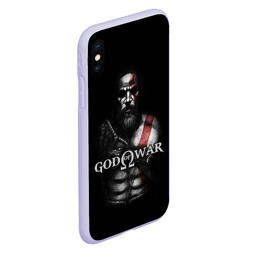 Чехол iPhone XS Max матовый God of War / 3D-Светло-сиреневый – фото 2