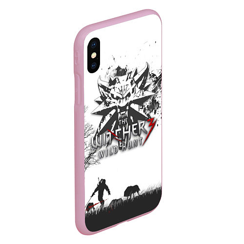 Чехол iPhone XS Max матовый The Witcher 3: Wild Hunt / 3D-Розовый – фото 2