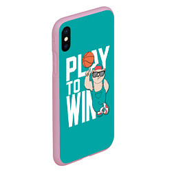 Чехол iPhone XS Max матовый Play to win, цвет: 3D-розовый — фото 2