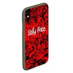 Чехол iPhone XS Max матовый Sally Face: Red Bloody, цвет: 3D-темно-зеленый — фото 2