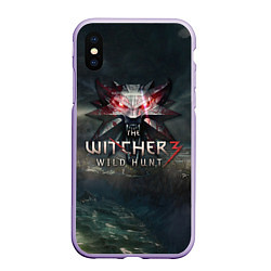 Чехол iPhone XS Max матовый The Witcher 3: Wild Hunt, цвет: 3D-светло-сиреневый