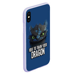 Чехол iPhone XS Max матовый How to train your dragon, цвет: 3D-светло-сиреневый — фото 2