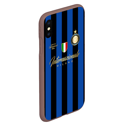 Чехол iPhone XS Max матовый Internazionale Milano / 3D-Коричневый – фото 2