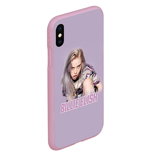 Чехол iPhone XS Max матовый Billie Eilish / 3D-Розовый – фото 2