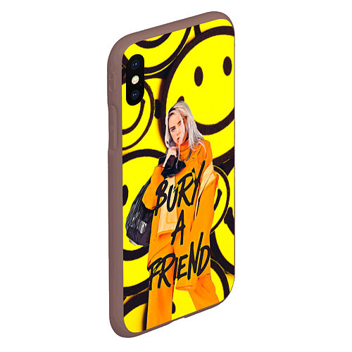 Чехол iPhone XS Max матовый Billie Eilish: Bury a Friend / 3D-Коричневый – фото 2