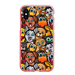 Чехол iPhone XS Max матовый Веселые собаки