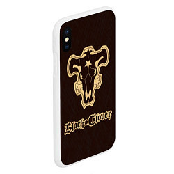 Чехол iPhone XS Max матовый Black Clover, цвет: 3D-белый — фото 2