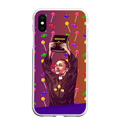 Чехол iPhone XS Max матовый Gone Fludd art 4, цвет: 3D-белый