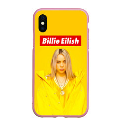 Чехол iPhone XS Max матовый Billie Eilish: MyBoi, цвет: 3D-розовый