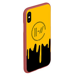 Чехол iPhone XS Max матовый TWENTY ONE PILOTS, цвет: 3D-красный — фото 2