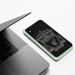 Чехол iPhone XS Max матовый Liverpool - Classic Est 1892, цвет: 3D-салатовый — фото 2