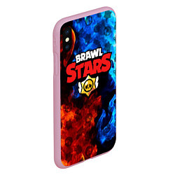 Чехол iPhone XS Max матовый BRAWL STARS, цвет: 3D-розовый — фото 2