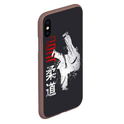 Чехол iPhone XS Max матовый Judo Warrior, цвет: 3D-коричневый — фото 2