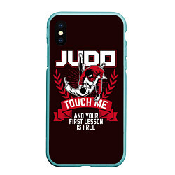 Чехол iPhone XS Max матовый Judo: Touch Me, цвет: 3D-мятный