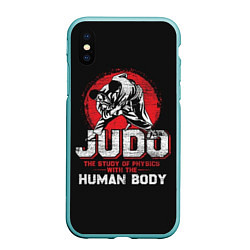 Чехол iPhone XS Max матовый Judo: Human Body, цвет: 3D-мятный