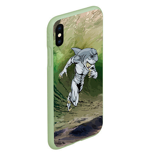 Чехол iPhone XS Max матовый Great White / 3D-Салатовый – фото 2