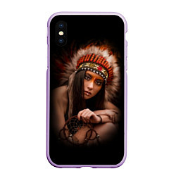 Чехол iPhone XS Max матовый Индейская девушка