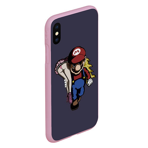 Чехол iPhone XS Max матовый Mario Chad / 3D-Розовый – фото 2