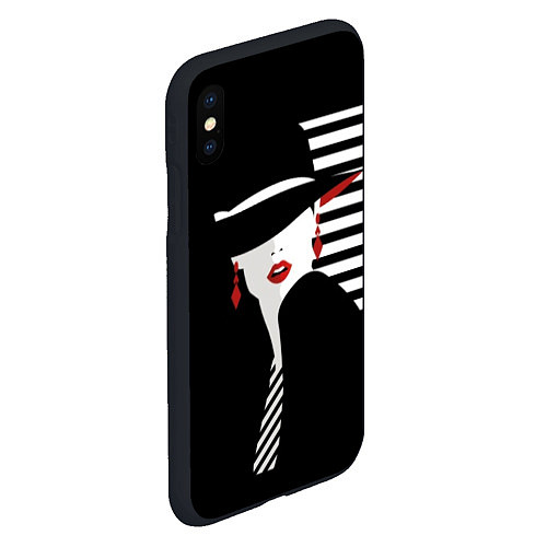 Чехол iPhone XS Max матовый Fashion / 3D-Черный – фото 2