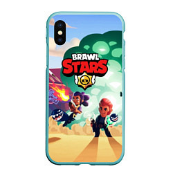 Чехол iPhone XS Max матовый Brawl Stars