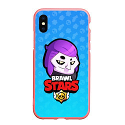 Чехол iPhone XS Max матовый Mortis: Brawl Stars, цвет: 3D-баблгам