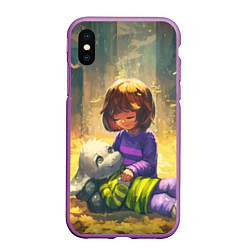 Чехол iPhone XS Max матовый Фриск и Азриэль, цвет: 3D-фиолетовый