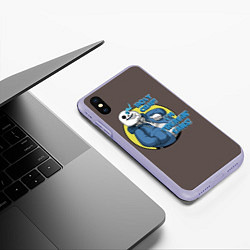 Чехол iPhone XS Max матовый Holy Crap, цвет: 3D-светло-сиреневый — фото 2