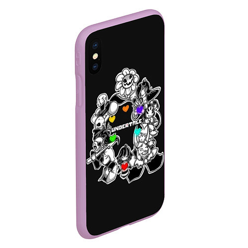 Чехол iPhone XS Max матовый Undertale / 3D-Сиреневый – фото 2