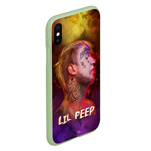 Чехол iPhone XS Max матовый Lil Peep ART / 3D-Салатовый – фото 2