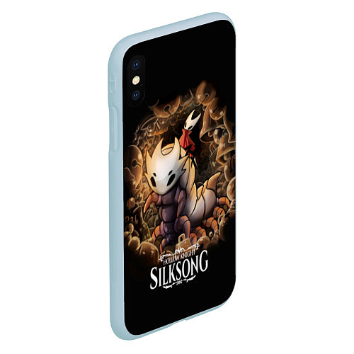 Чехол iPhone XS Max матовый Hollow Knight: Silksong / 3D-Голубой – фото 2