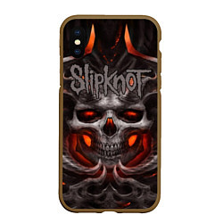 Чехол iPhone XS Max матовый Slipknot: Hell Skull