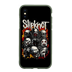 Чехол iPhone XS Max матовый Slipknot: Faces