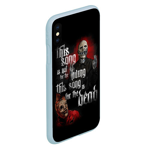Чехол iPhone XS Max матовый Slipknot: This Song / 3D-Голубой – фото 2