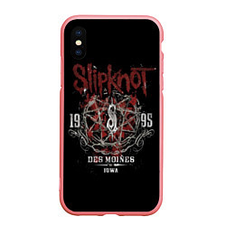 Чехол iPhone XS Max матовый Slipknot 1995, цвет: 3D-баблгам