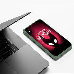 Чехол iPhone XS Max матовый Hollow Knight: Silksong, цвет: 3D-темно-зеленый — фото 2