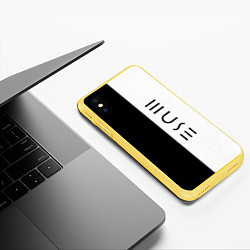Чехол iPhone XS Max матовый Muse, цвет: 3D-желтый — фото 2