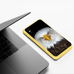 Чехол iPhone XS Max матовый Орлиный взор, цвет: 3D-желтый — фото 2