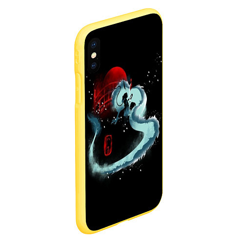 Чехол iPhone XS Max матовый Унесенные Призраками / 3D-Желтый – фото 2