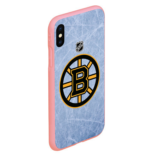 Чехол iPhone XS Max матовый Boston Bruins: Hot Ice / 3D-Баблгам – фото 2
