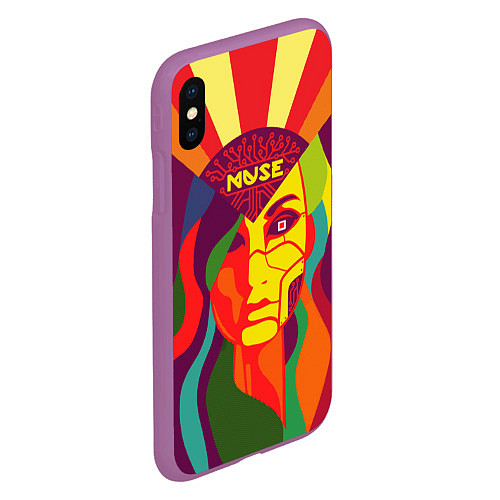 Чехол iPhone XS Max матовый Muse album / 3D-Фиолетовый – фото 2