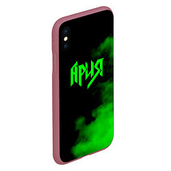 Чехол iPhone XS Max матовый Ария, цвет: 3D-малиновый — фото 2