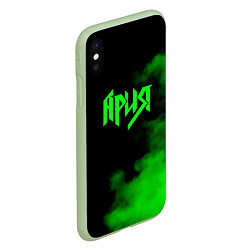 Чехол iPhone XS Max матовый Ария, цвет: 3D-салатовый — фото 2