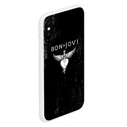 Чехол iPhone XS Max матовый Bon Jovi, цвет: 3D-белый — фото 2