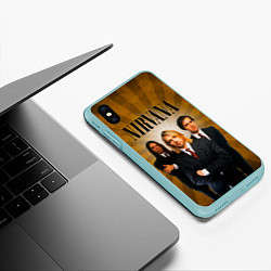 Чехол iPhone XS Max матовый Nirvana, цвет: 3D-мятный — фото 2