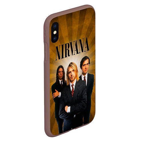 Чехол iPhone XS Max матовый Nirvana / 3D-Коричневый – фото 2