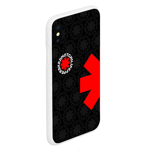Чехол iPhone XS Max матовый RED HOT CHILI PEPPERS / 3D-Белый – фото 2