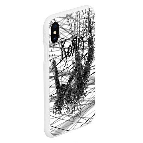 Чехол iPhone XS Max матовый Korn: The Nothing / 3D-Белый – фото 2