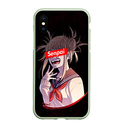 Чехол iPhone XS Max матовый Senpai My Hero Academia, цвет: 3D-салатовый
