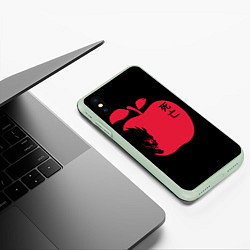 Чехол iPhone XS Max матовый Яблоко Рюка, цвет: 3D-салатовый — фото 2